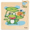 WOODY Vývojové drevené puzzle Žaba