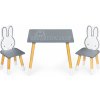 Eco Toys detský stôl so stoličkami Bunny