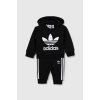 Detská tepláková súprava adidas Originals HOODIE SET čierna farba, IX5165 74