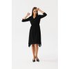 Stylove koktejlové šaty šifónové midi veľkosť S