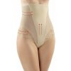 Vysoké sťahovacie nohavičky Vendy béžové s čipkou S