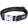 Red Dingo Obojok - Squiggles Black - M
