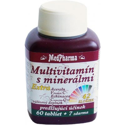 MedPharma Multivitamín s minerálmi + Extra C Q10 67 tabliet