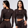 Nebbia Power Him Seamless Long-Sleeve Top 901 Dark Brown