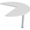 Hobis Doplnkový stôl Gate, pravý, 100x75,5 cm, biely/kov