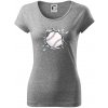 Baseball lopta v triku - Dámske tričko Pure - M ( Tmavosivý melír )