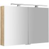 Sapho MIRRÓ galérka s LED osvetlením, 100x70x16cm, dub Alabama MC100-0022