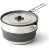 SEA TO SUMMIT Detour Stainless Steel Collapsible Pouring Pot - 1.8L, Beluga Black