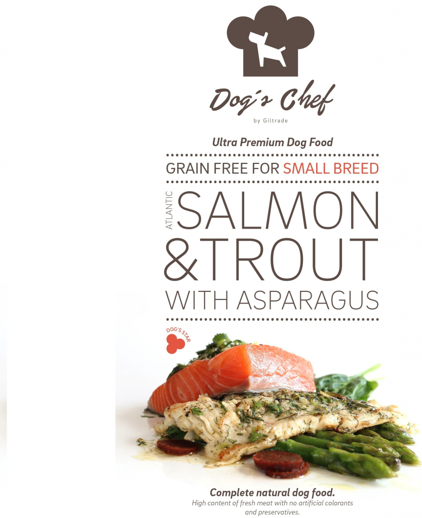 Dog\'s Chef Atlantic Salmon & Trout with Asparagus for Small breed 6 kg