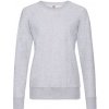Mikina dámska Fruit of the Loom Lightweight Raglan Sweat Lady - sivá, XXL
