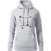 Súhvezdie - Gemini - Blíženci - Mikina dámská Cape s kapucí - XL ( Svetlosivý melír )