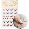 5D Nálepky na francúzsku manikúru French Brown Heart SD-2288