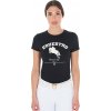 Equestro Tričko bavlnené Jumping Horse Club Equestro, dámske, čierne Veľkosť: M