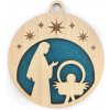 Libelula Drevená vianočná ozdoba s vianočným motívom 20 Farba: Modrá
