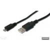 Kábel Roline USB A(M) - microUSB B(M), 5 pinov Nokia CA-101, Kodak #8913907 1,8 m, čierny