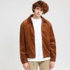 Urban Classics Boxy Corduroy jacket hnedá