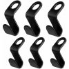 Háčiky na vešiaky organizér 6 ks – čierne (Praktické riešenie pre úsporu miesta v skrini)