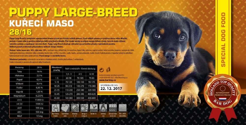 Bardog Puppy Large breed XL 4 kg