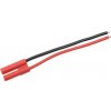 GForce Konektor zlacený 4.0mm samec s kabelem 14AWG 10cm