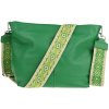 NovaKabelka.sk Prisca Verde Chiaro s prídavným popruhom VI kožená talianska crossbody kabelka zelená