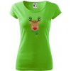 Jeleň so šálom - Dámske tričko Pure - M ( Apple Green )