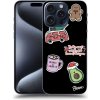 Picasee silikónový čierny obal pre Apple iPhone 15 Pro Max - Christmas Stickers