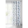 Záclona hustejšia biela s modrými kvetmi Šírka 140 cm | Dĺžka 250 cm biela