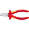 KNIPEX Kliešte lisovacie 0,25-2,5mm2 na dutinky VDE / 9768145 A Knipex