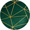 Dywany Łuszczów , 160x160 (průměr) kruh cm Kusový koberec Emerald 1013 green and gold kruh, zelená, chodba / predsieň
