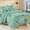 Bavlnené obliečky Homa SPHERE GREEN 7-dielna sada 140x200 cm Bavlnené obliečky Homa SPHERE GREEN 7-dielna sada 140x200 cm - 140x200 cm - 7 SET 2x vankúš 2x malý vankúš 2x prikrývka 1x plachta - gombík
