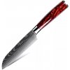 IZMAEL Kuchynský nôž Onomiči Small Santoku /Hnedá 11.5 cm