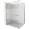 Mexen Kioto+ sprchová stena s poličkou Walk-in 100 x 200 cm, transparentný/matný, zlatá kartáčovaná - 800-100-121-55-35