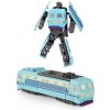 Kovový robot rozložitelný lokomotiva modrá