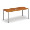 Stôl PRIMO INFINITY 1800 x 900 x 750, čerešňa + stolová zásuvka TYP III, strieborná