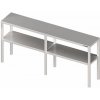Stolový nádstavec dvoupatrový 1800x300x700 mm | STALGAST, 981943180 inox