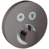 Hansgrohe Shower Select - Termostatická batéria pod omietku na 2 spotrebiče, kefovaný čierny chróm - 15743340