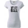 Volleyball nápis - Dámske tričko Pure - S ( Svetlosivý melír )