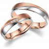 Růžové snubní prsteny z chirurgické oceli