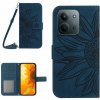 VSETKONAMOBIL 118915 ART SUNFLOWER Peňaženkový kryt so šnúrkou pre Xiaomi Redmi 15C / Redmi 15C 5G modrý