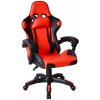 Ergonomická kancelárska stolička s vankúšikmi, čierno-červen