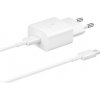 EP-T1510EWE + EP-DA705BWE Samsung 15W Cestovní nabíječka + USB-C/USB-C Datový Kabel White (OOB Bulk)