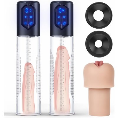 Paloqueth Automatic Digital Masturbator Penis Pump with Vagina Sleeve Skin