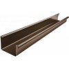 Žľab strešný hranatý KJG - pozink farebný - RAL 7037 Prachovo šedá - 250 mm (šírka žľabu 85 mm) - 4 m
