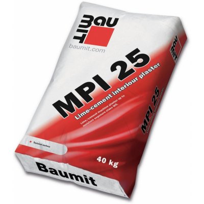 Vápennocementová vnútorná strojová omietka Baumit MPI 25 (MVS 25), 40 kg