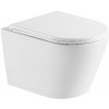 kielle Nefia - Závesné WC so doskou Softclose, Vortex Rimless+, biela 30127010-SET1