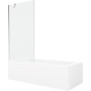 Mexen Vega obdĺžniková vaňa 170 x 70 cm s obkladom a 1-krídlovou zástenou 90 cm, transparentná, chróm - 550117070X9509000001