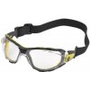 Delta Plus PACAYA CLEAR STRAP Pracovné okuliare Čierna-Žltá