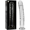 Nebula series by ibiza - model 16 dildo borosilicate glass clear 18.5 cm -o- 3 cm