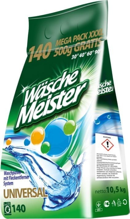 WascheMeister UNI Washing Powder 10,5 kg 140 Pd