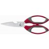 Nožnice rovné-pogum.rukoväť (červené/sivé); Kretzer Solingen ZIPZAP
